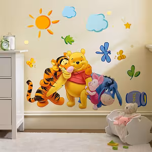 Winnie the Pooh és Barátai Falmatrica – Gyerekszoba Dekoráció, Rajzfilm Matrica