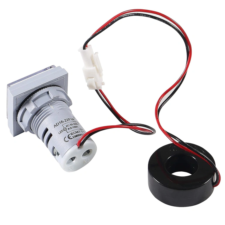 22 mm panelre szerelhető volt-ampermérő Gyors panelbe szerelés, 22mm átmérő