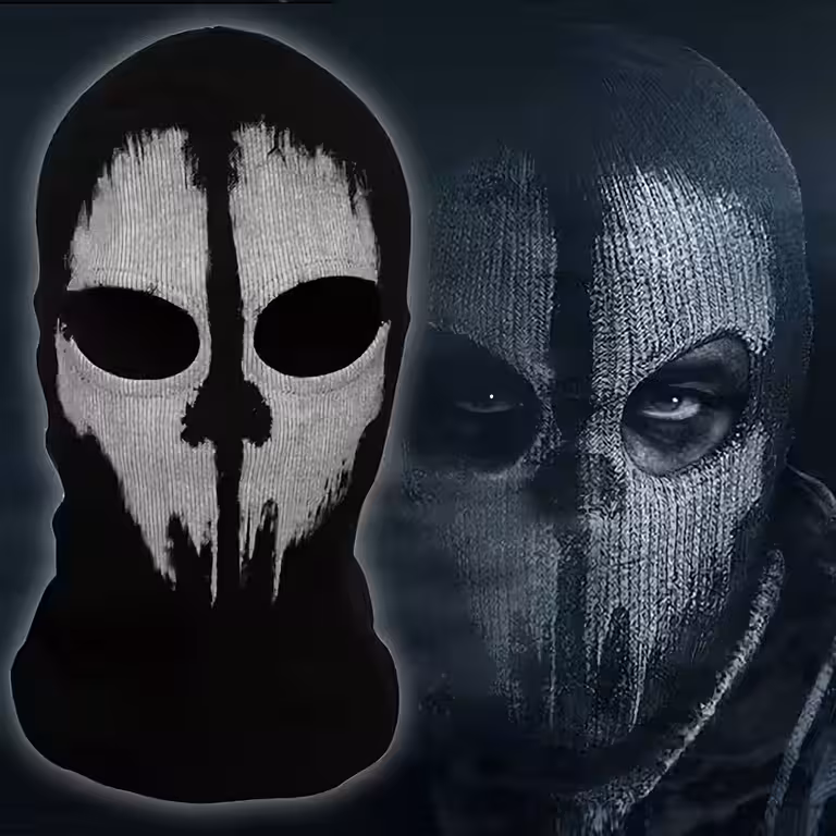 Termikus Call of Duty Ghosts maszk, ideális téli sportokhoz, síeléshez és snowboardhoz