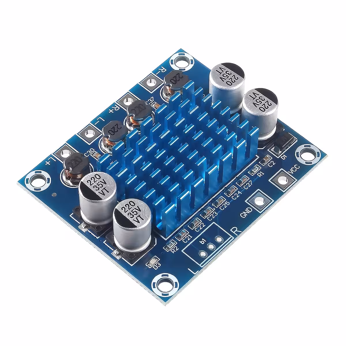 Részlet hűtőbordákról XH-A232 autós erősítőhöz