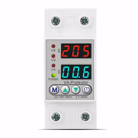 Túlfeszültségvédő és Felügyeleti Relé 220V 63A – Digitális Kijelzővel és Automatikus Reset-tel