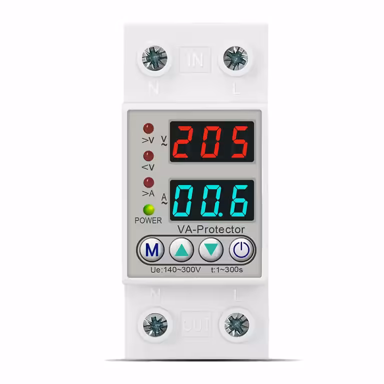 Túlfeszültségvédő és Felügyeleti Relé 220V 63A – Digitális Kijelzővel és Automatikus Reset-tel