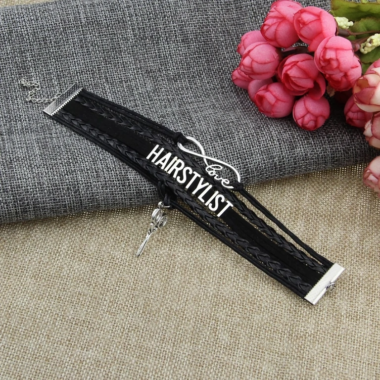 Személyre szabott karkötő fodrászoknak és stylistoknak