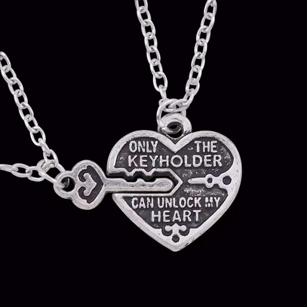 Barátság nyaklánc kulccsal és szívvel legjobb barátoknak