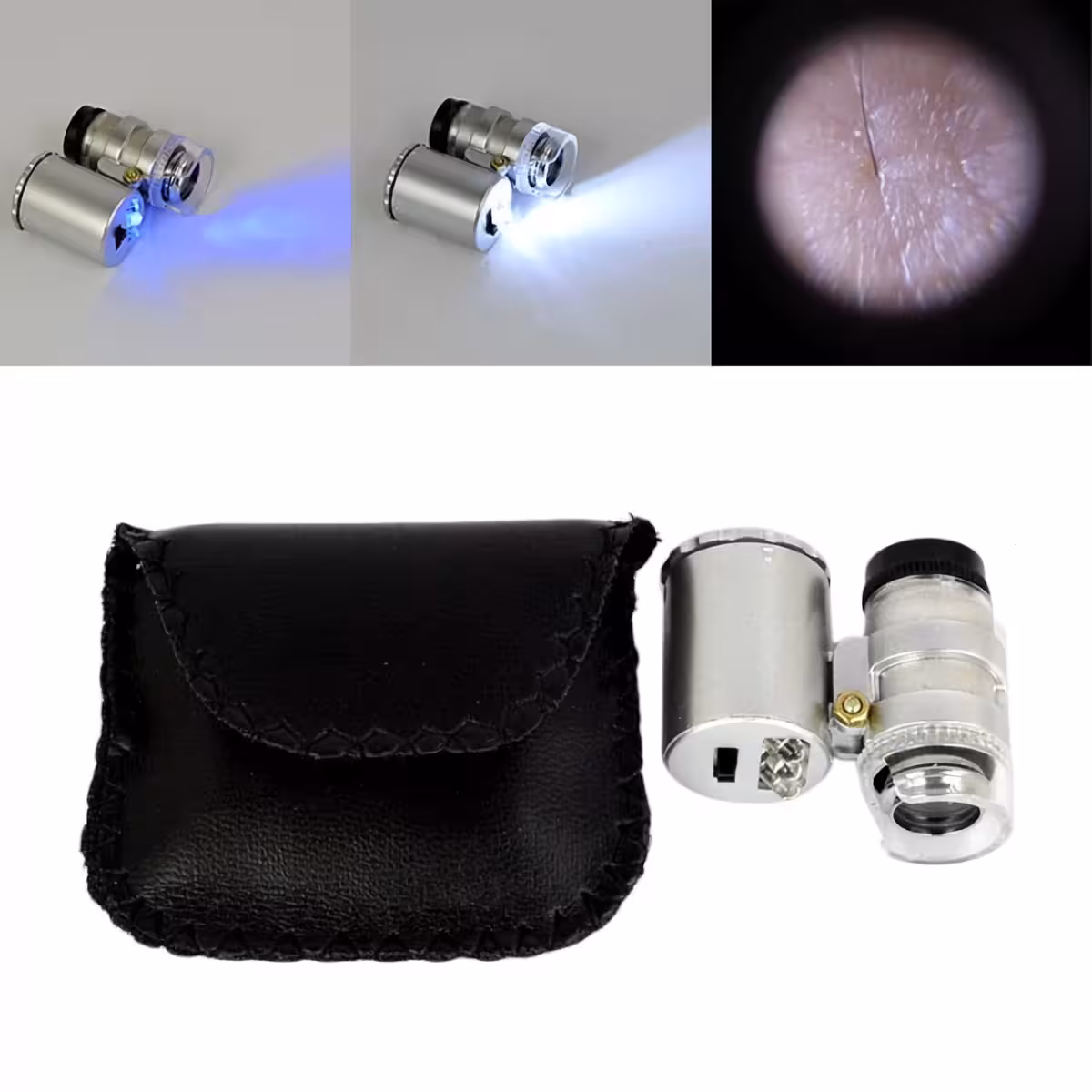 LED UV mikroszkóp bankjegyek és ékszerek ellenőrzésére