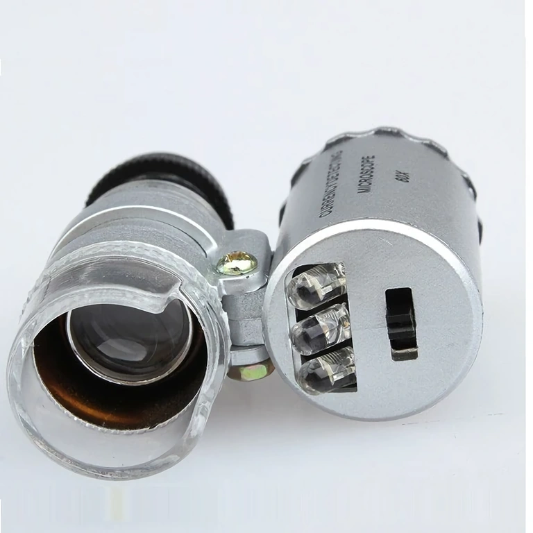 Nagyítású mikroszkóp órák ellenőrzéséhez Mikroszkóp nagyítóval órák vizsgálatához LED világítással