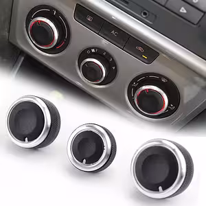 VW Golf 5 6 Passat B6 B7 Skoda Octavia 2 Klímavezérlő Gomb Szett – Alumínium, 3 Darab