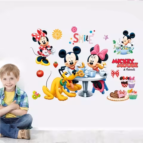 Mickey Mouse Falmatrica – Öntapadós Dekor Gyerekszobába, Babaszobába