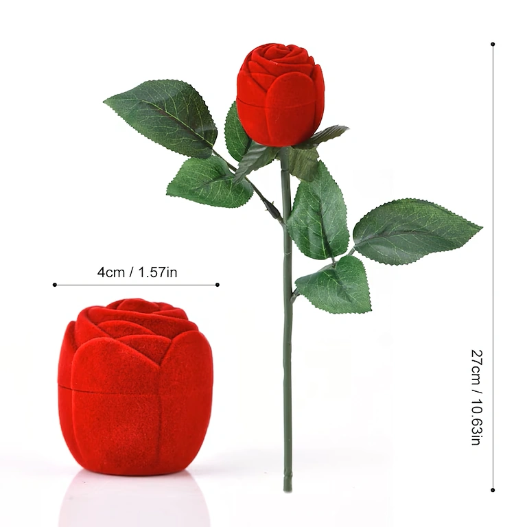 Eljegyzési doboz – bársony rózsa dizájn