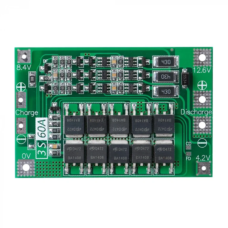 Elektronikus BMS panel az akkumulátorok védelmére és kiegyenlítésére