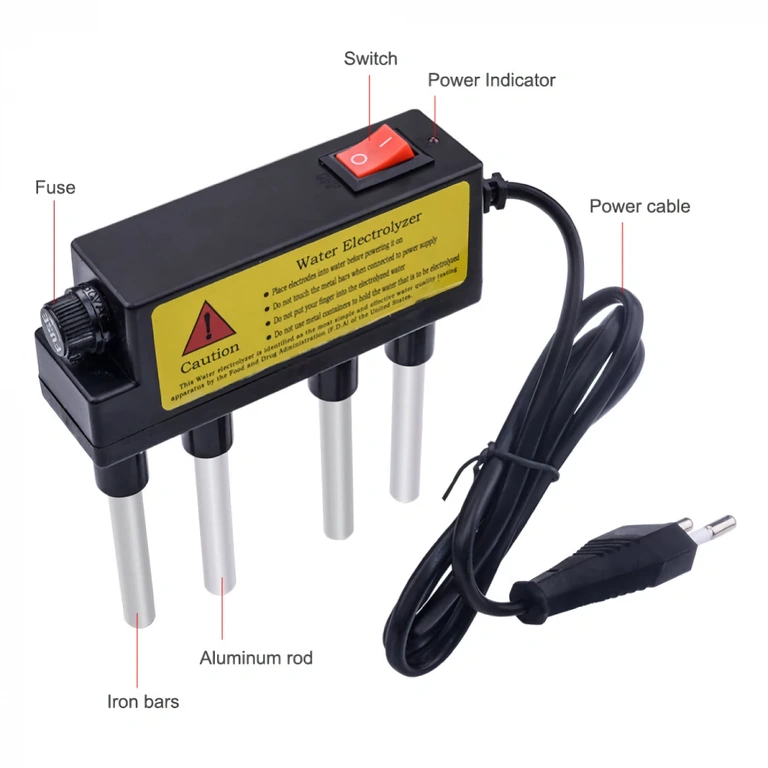 Mini elektrolizáló háztartási használatra Kis készülék gyors vízteszteléshez otthon