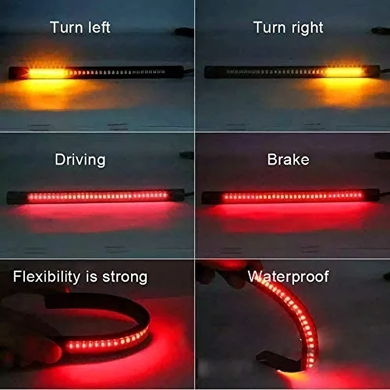 Fék és index kombinált fény rugalmas szalagon