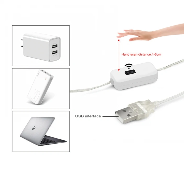 Beltéri LED szalag érzékelővel Hideg fehér LED szalag közelségérzékelővel