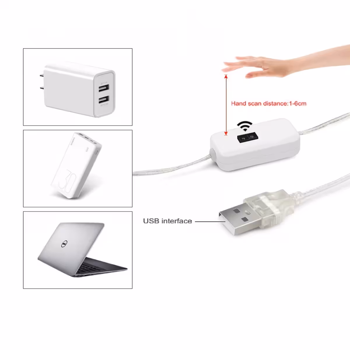 Hideg fehér LED szalag közelségérzékelővel