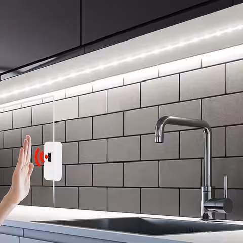 Hideg Fehér LED Szalag 3m Mozgásérzékelővel USB 5V – Konyhába és Fürdőszobába