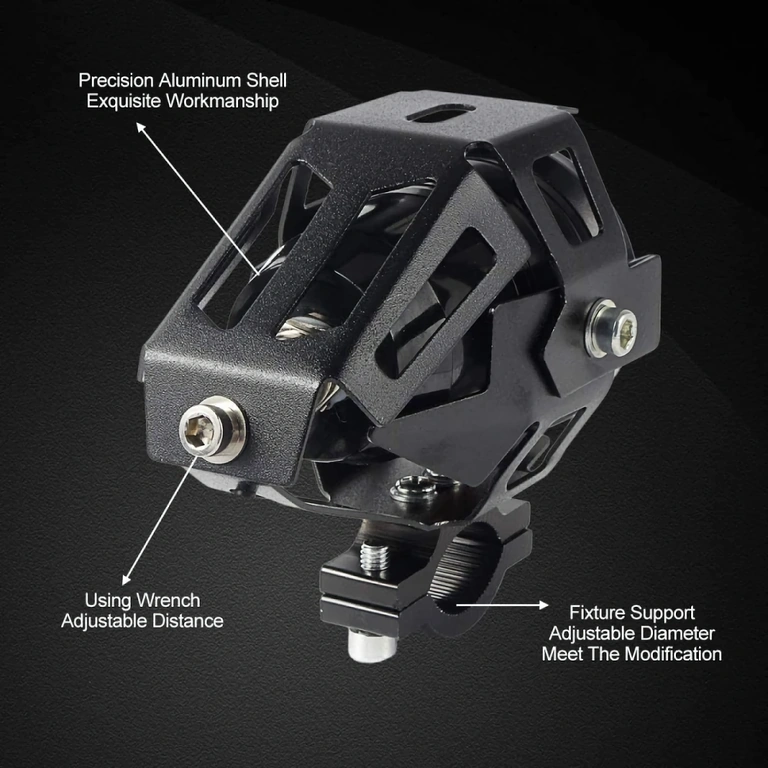 CREE U7 LED fényszóró motorokhoz, rozsdamentes tartóval