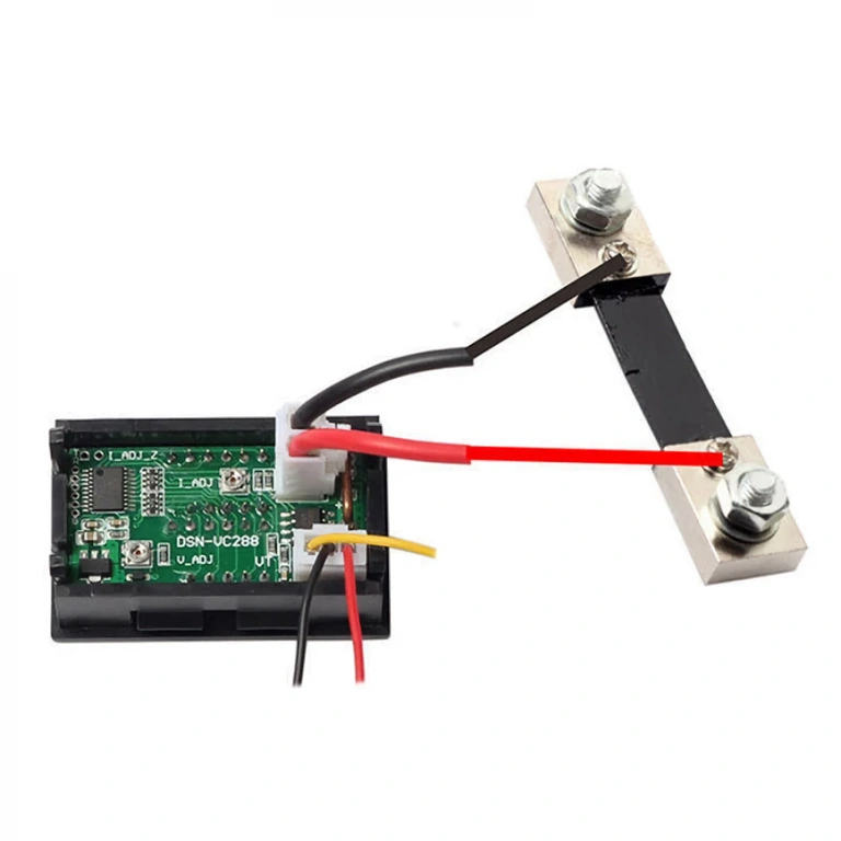 DC 100A digitális ampermérő shunt-tal Pontos amperméter nagy áramokhoz shunttal