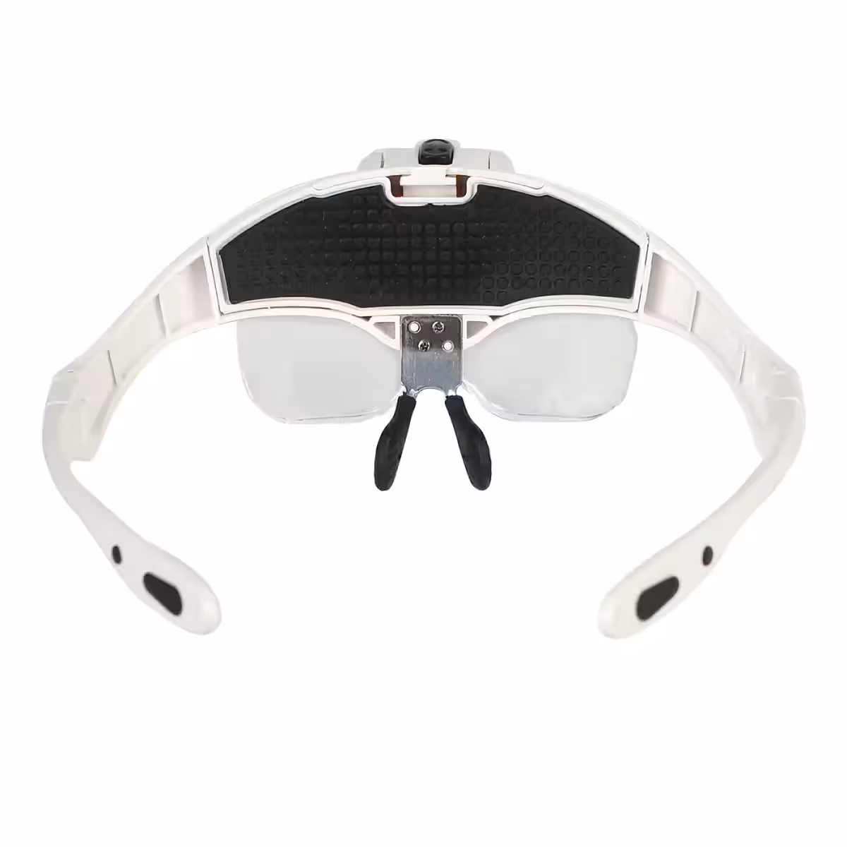 Szemüveg állítható fényekkel és tiszta lencsékkel precíziós javításhoz