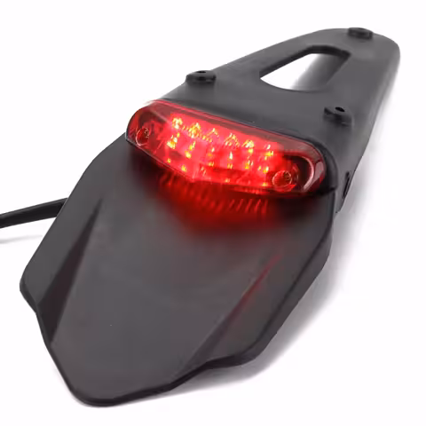 Hátsó Motor Sárvédő LED Lámpával – Enduro, Motocross, Off-Road