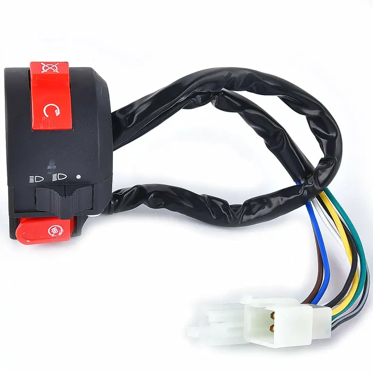 ATV bal oldali világításkapcsoló Bal oldali ATV kapcsoló lámpa, rövid/hosszú fény és kézi sokk funkcióval