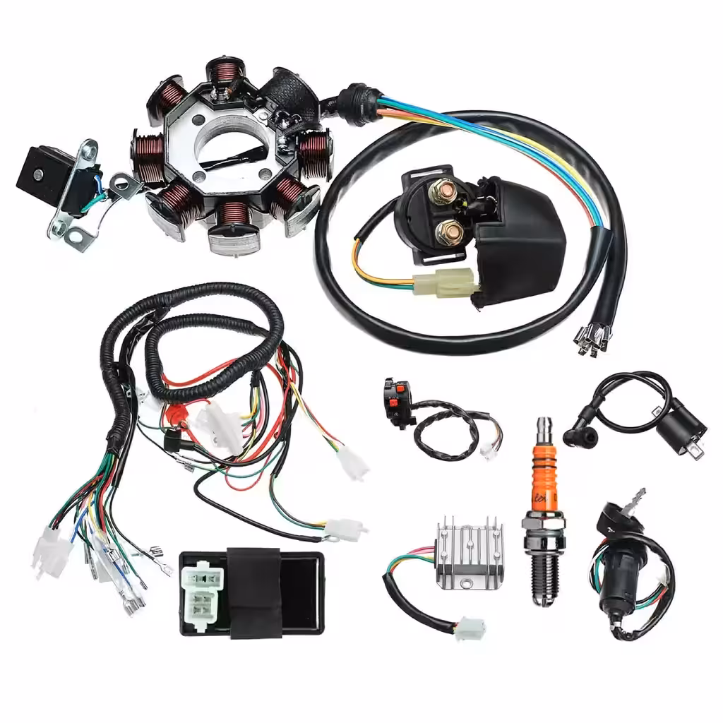 Teljes Elektromos Kábelköteg ATV Kínai 150cc 200cc 250cc 300cc – Komplett Kábelezés Függőleges 4T Motorhoz
