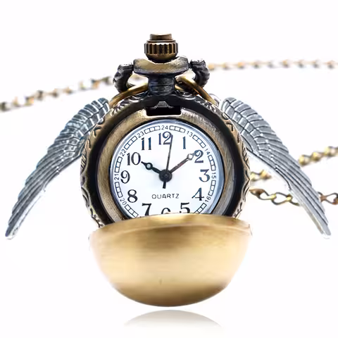 Harry Potter Aranycikesz Zsebóra Lánccal – Quidditch (Quartz)