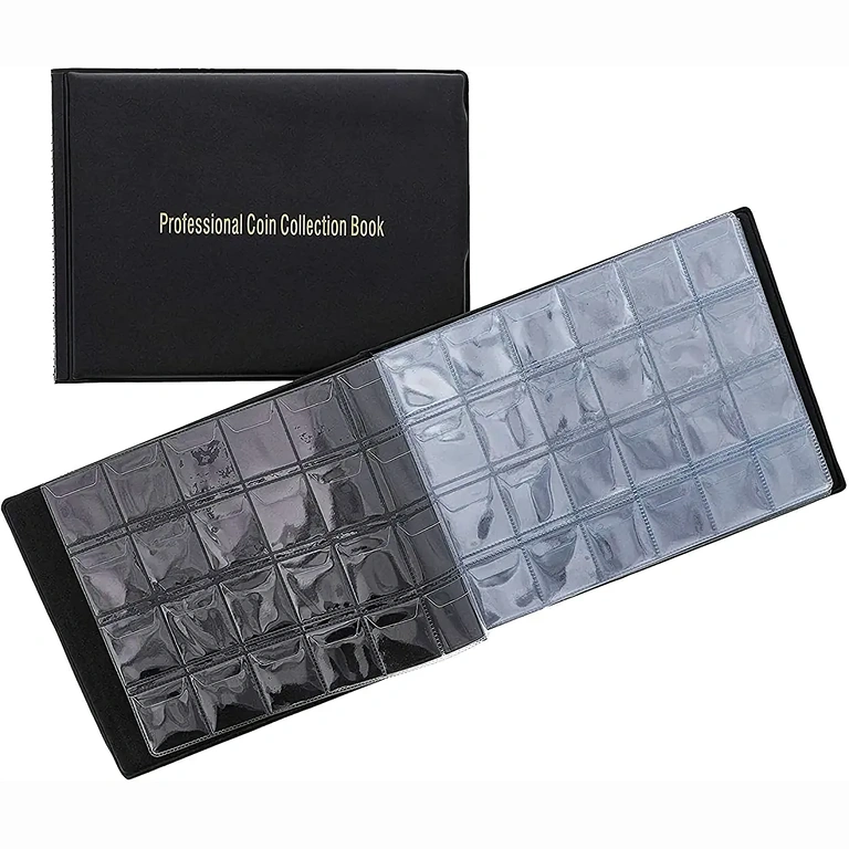 Ökológiai OPP anyagból készült gyűjtőalbum, védi az érméket