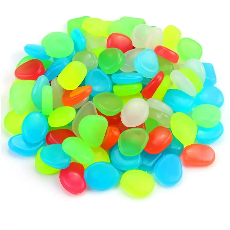 Foszforeszkáló dekorációs kövek különböző elrendezésekhez