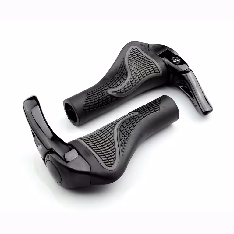 MTB Ergonomikus Fekete Kormányfogantyúk Szarvval – Biciklihez és Elektromos Rollerhez