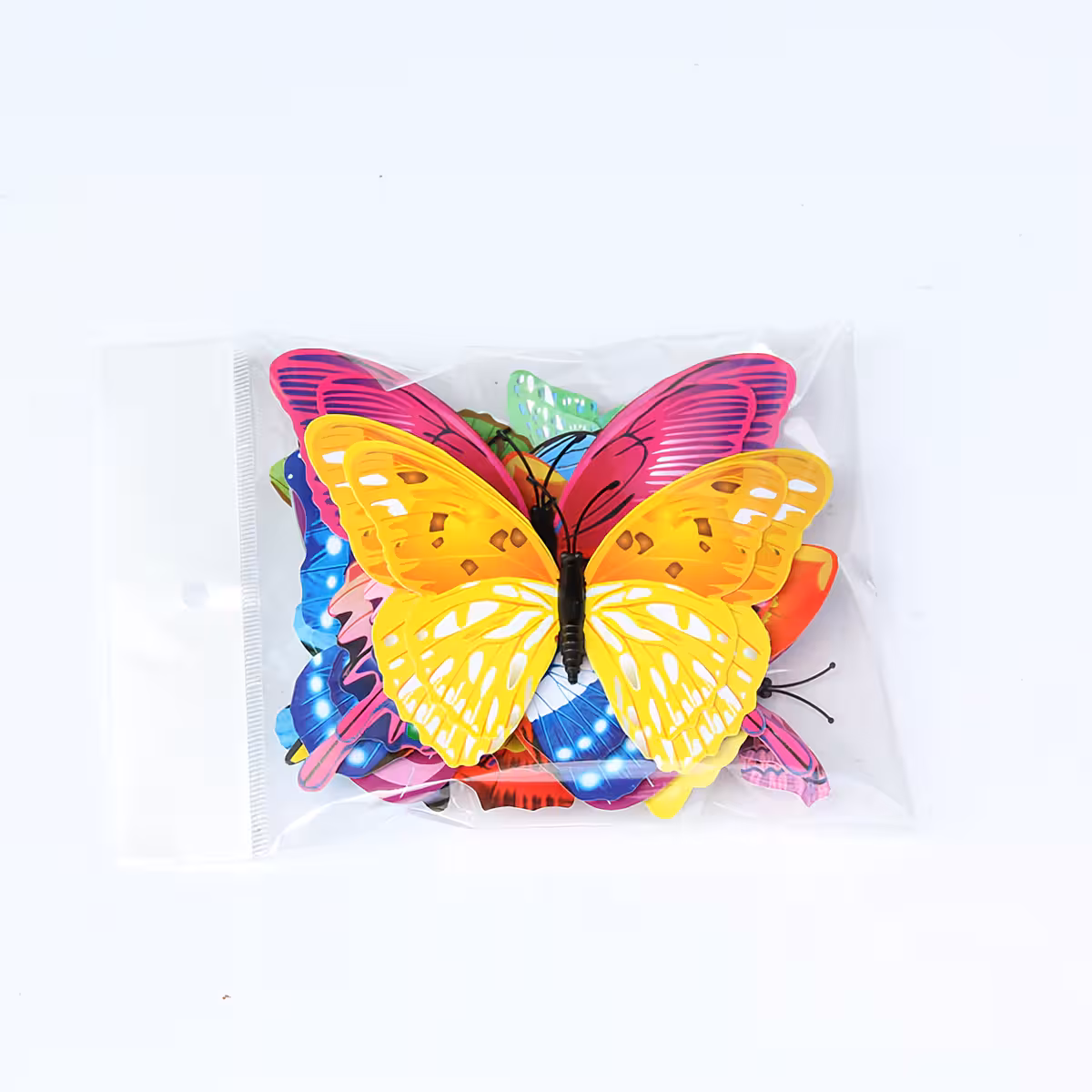 Dekoratív pillangók 3D hatással, mágnes és ragasztószalag included