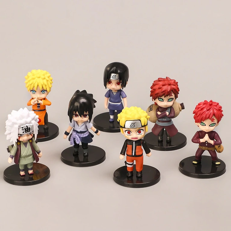 12 darabos Naruto figura gyűjtői dobozban 12 darabos Naruto Shippuden figura csomag – ajándék vagy gyűjtés számára