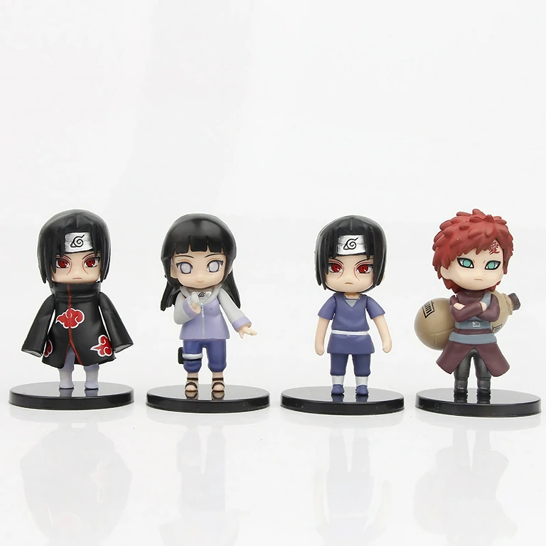 Mini Naruto figurák dekorációhoz vagy gyűjteményhez Dekoratív Naruto Shippuden készlet kis figurákkal vitrinekhez és irodába