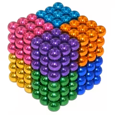Neocube Mágnesgolyók 5mm – 216 db Színes Antistressz Készlet, Erős Mágnesek