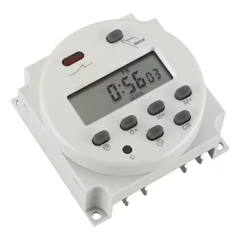 Digitális Időzítő Programozható Relé 12V – Elektronikus Időkapcsoló Kijelzővel és 8 ON/OFF Programmal