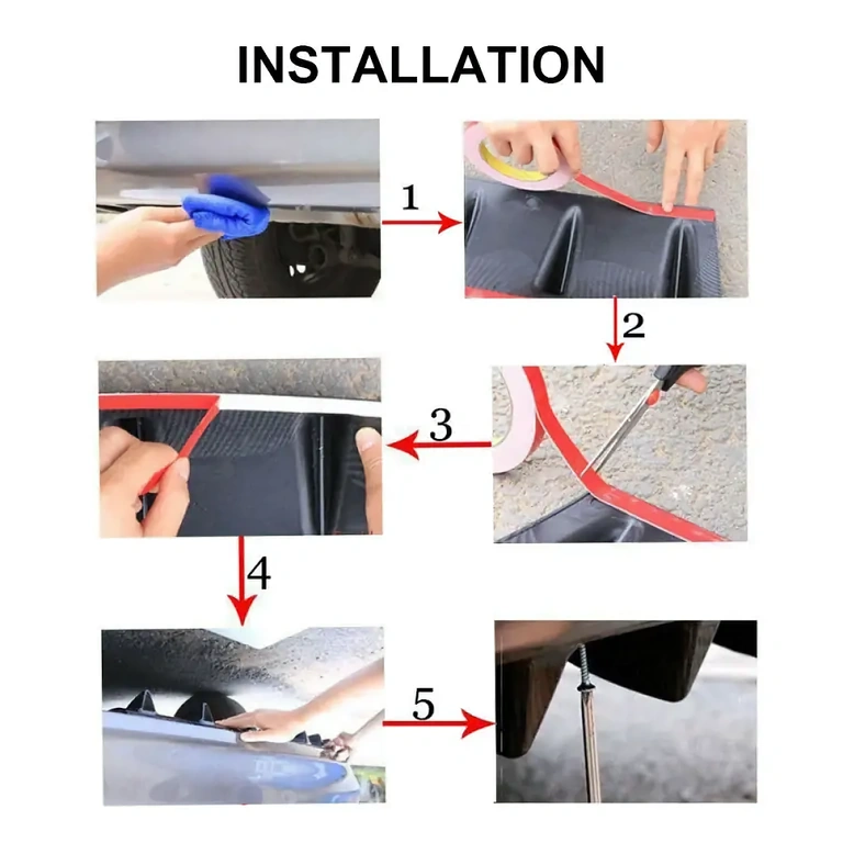 Univerzális spoiler hátsó lökhárítóhoz, könnyen szerelhető és állítható