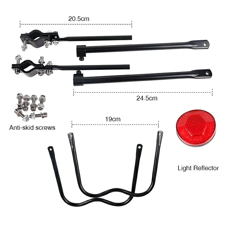 Gyorsan szerelhető csomagtartó nyeregcsőre