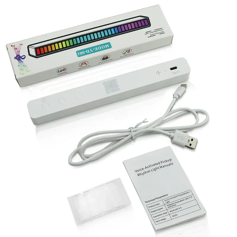 RGB LED sáv beépített akkumulátorral, különféle világítási módokkal és zenei ritmussal