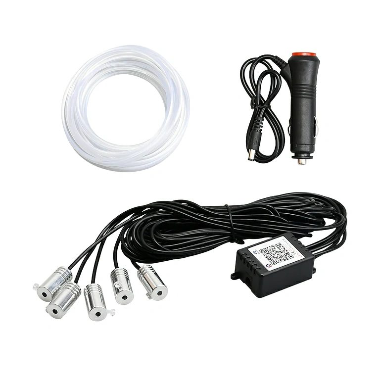 Rugalmas RGB neon kábel autóvilágításhoz 6 méter Rugalmas RGB neonvezeték autós hangulatvilágításhoz