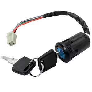 Univerzális gyújtáskapcsoló kulccsal, 4 vezeték ATV-hez, kínai robogóhoz, motorhoz 50cc–250cc (70cc, 90cc, 107cc, 110cc, 125cc, 200cc kompatibilis)