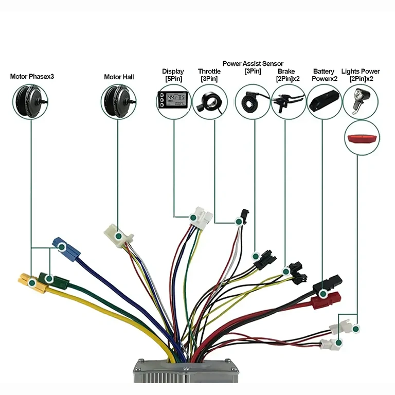 48V akkumulátorokhoz kompatibilis vezérlő rollerekhez