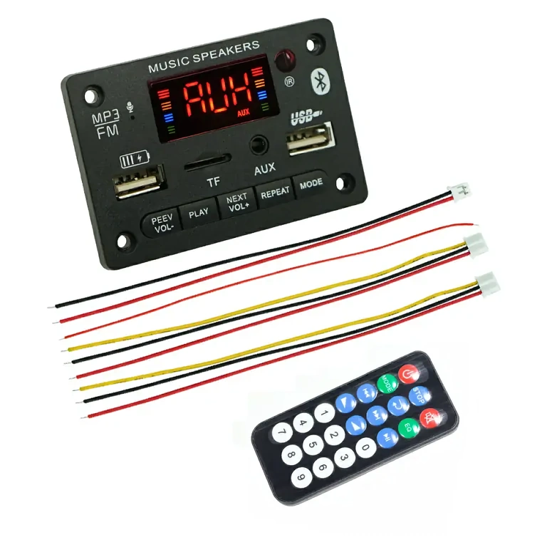 Bluetooth audió modul 5V/12V táppal 5V és 12V kompatibilis modul Bluetooth-tal autós vagy otthoni audiorendszerekhez