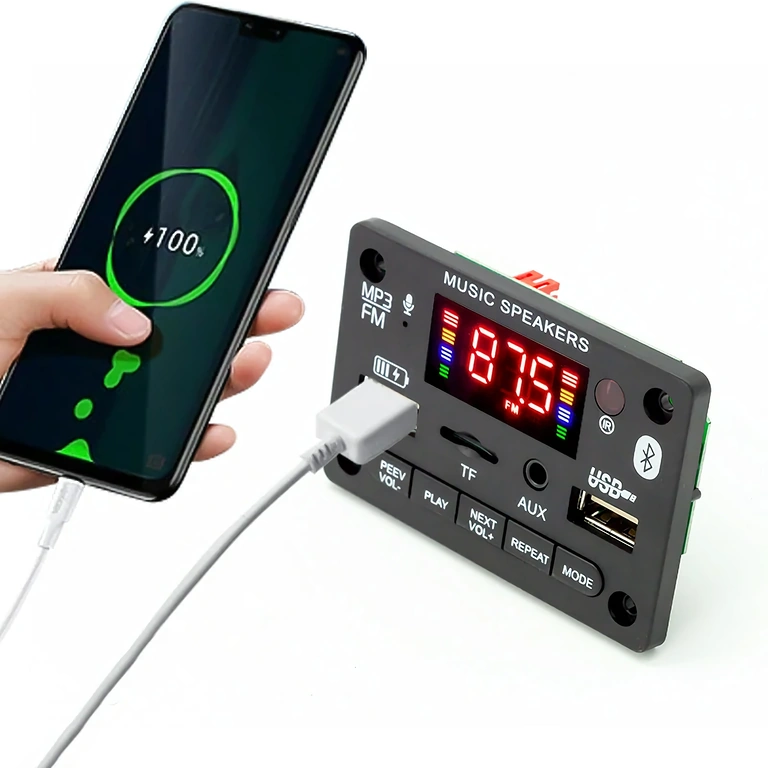 Bluetooth 5.0 audió modul 2x40W erősítővel Bluetooth sztereó modul 5.0 2x40W erősítővel hangszórókhoz