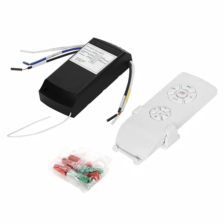 Távirányító + vevő készlet 220V 220V-os távirányító ventilátorhoz vagy dimmelhető csillárhoz