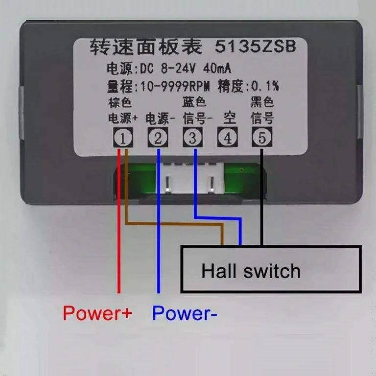 Fordulatszámmérő és érzékelő bekötési diagram Szerelési és bekötési séma mágneses érzékelős fordulatszámmérőhöz