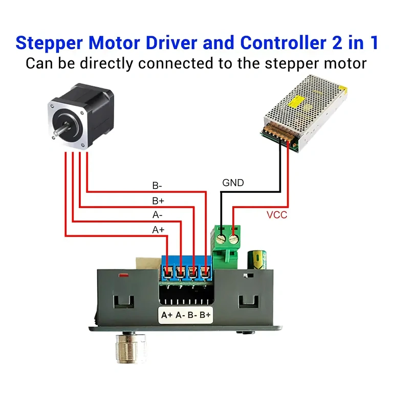 Léptető modul bekötési elektromos diagram