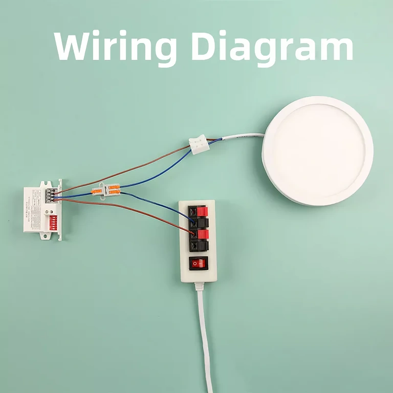 Bekötési diagram a mozgásérzékelő 220V-os csatlakoztatásához