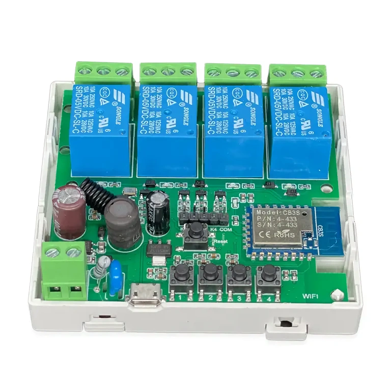 Tuya WiFi relé RF 433MHz támogatással Vezeték nélküli relé modul RF 433MHz kompatibilis, távoli vezérlés alkalmazással