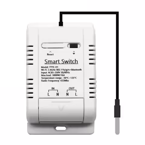 WiFi Okos Termosztát DS18B20 hőmérséklet érzékelővel – Tuya Smart vezérlés, 220V 16A