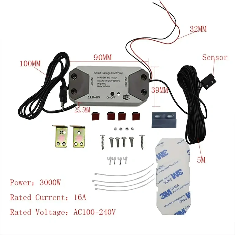 Tuya kompatibilis modul tolókapuhoz, programozással és intelligens értesítésekkel