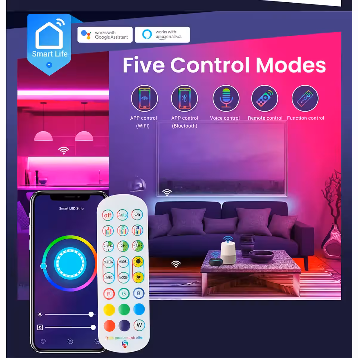 2.4GHz WiFi kapcsolat a könnyű vezérléshez